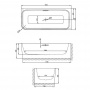 Bette Art V Ванна пристенная 185х80х42 см, DX, BetteGlasur® Plus