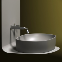 Умывальник чаша накладная овальная (цвет Антрацит Матовый) Element 600*415*135мм Ceramica Nova антрацит матовый 