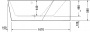 Ванна акриловая Duravit Paiova 177x130 нестандартная правая, пристенная