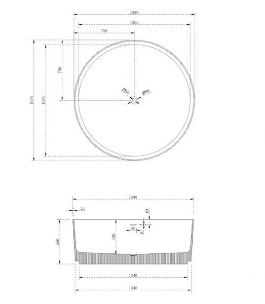 Ванна из искусственного камня ABBER Stein AS9679Blau голубая