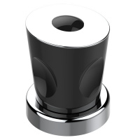 THG Bagatelle pierre noire Вентиль смесителя для раковины, ручка черная, цвет: хром