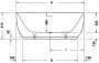 Ванна из искусственного камня DuraSolid® Duravit Luv 160x75 овальная, отдельностоящая