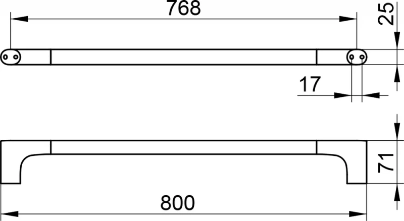 Полотенцедержатель Keuco Edition 400 11501 80 см, хром