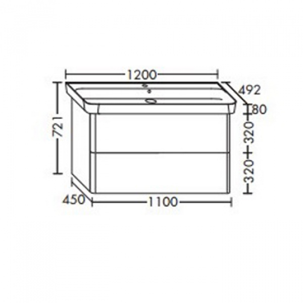 Burgbad Iveo Комплект мебели с раковиной 120см, цвет: белый глянец