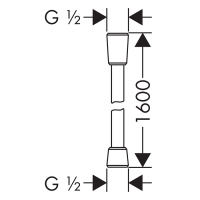 Hansgrohe Isiflex Душевой шланг 1600мм, цвет: шлифованная бронза