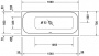 Ванна акриловая Duravit Happy D.2 160x70 прямоугольная, полувстраиваемая