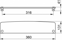 Полка Keuco Elegance new 11610 без держателей, хрусталь, 36 см