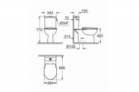 Унитаз-компакт Grohe Bau Ceramic 39346000 безободковый с крышкой-сиденьем микролифт