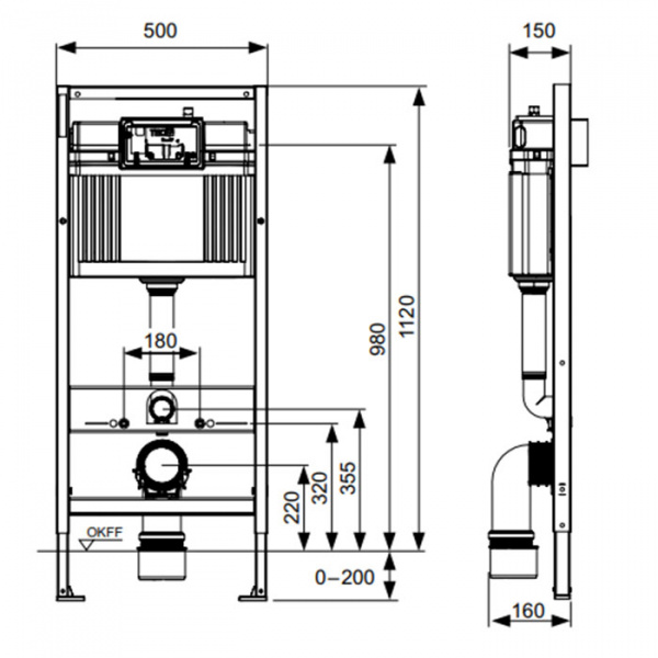 TECEbase 2.0 Комплект 5 в 1, унитаз TECE V04, инсталяция для подвесного унитаза, клавиша смыва TECEbase хром, крепеж для монтажа, звукоизоляция