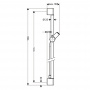 Hansgrohe Croma 100 Штанга для душа Unica 95см., цвет: хром