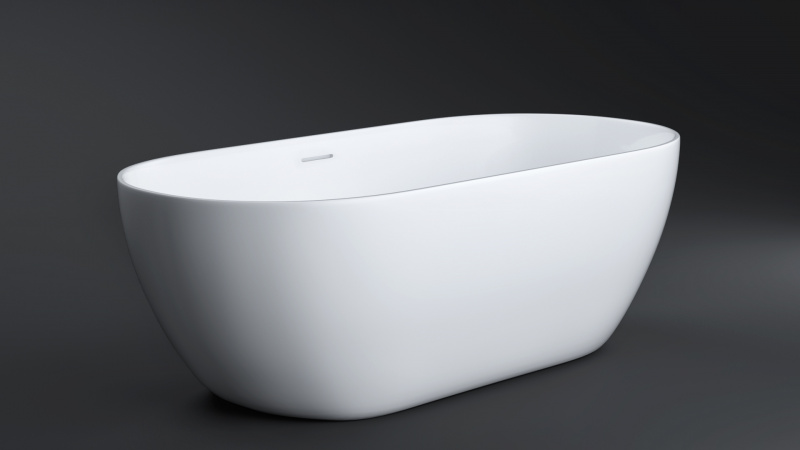 a-Tre Ванна встраиваемая из литьевого мрамора 1700*750*450 мм (в компл. регулир. опоры 140-180 мм), белый глянцевый