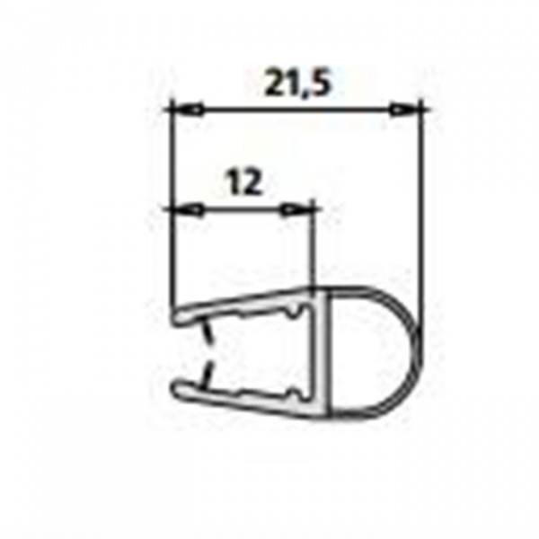 Kermi  Уплотнитель для маятниковой двери ATEA 200см., 1T./1F (6453)  1шт
