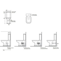 Kerasan Waldorf Унитаз-моноблок 68х40см, фурнитура золото