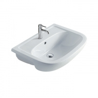 раковина Nemi с 1 отверстием полувстраиваемая Galassia Lavabi Arredo 66x48