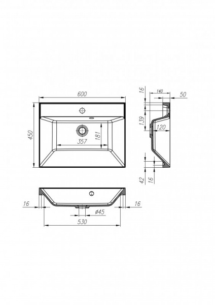 Мебель для ванной комнаты BELBAGNO AURORA-600