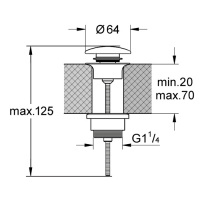 Kerasan Донный клапан клик-клак, покрытие керамика, цвет: белый глянцевый