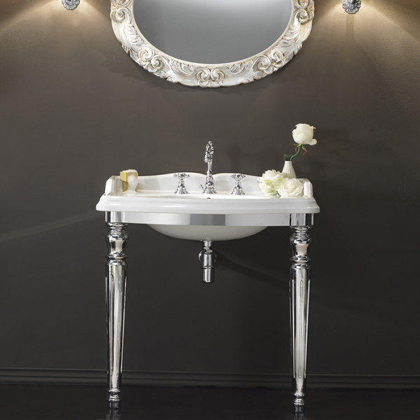 3SC Consolle Консоль King 90х56хh97см, с раковиной LA02 и сифоном, цвет: хром