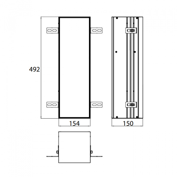 EMCO Asis Plus Модуль для унитаза встраиваемый 49.2см., Держатель бумаги, 2 запасных держателя, правый, под укладку плиткой