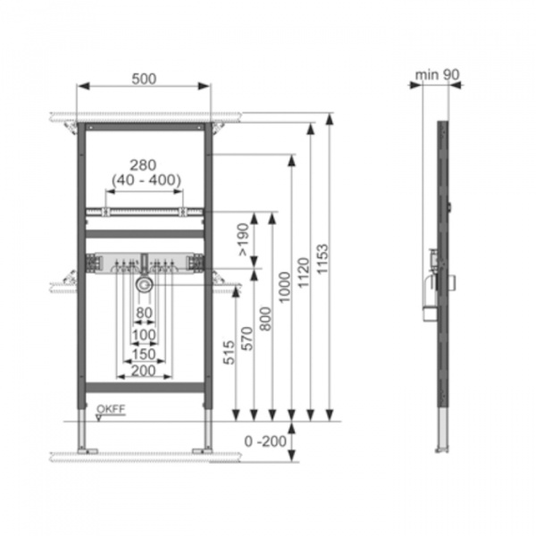 TECE Модуль для установки раковины