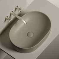 Умывальник чаша накладная овальная (цвет Капучино Матовый) Element 600*415*135мм Ceramica Nova капучино матовый 