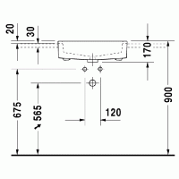 Duravit Vero Раковина 55х47 см, 3 отв., с переливом, цвет: белый