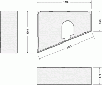 Опора из стиропора для ванны Duravit Paiova, 176.6x136,4/65,6