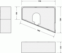 Опора из стиропора для ванны Duravit Paiova, 176.6x65,6/136,4