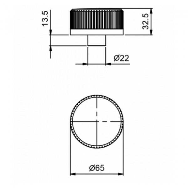 Fantini Venezia Ручка для смесителя, правая, стекло, &quotС&quot (холодная вода), цвет: Хром-Черный