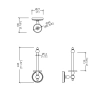 Devon&Devon Dorothy Держатель запасного рулона бумаги подвесной, цвет: состаренная бронза/белый