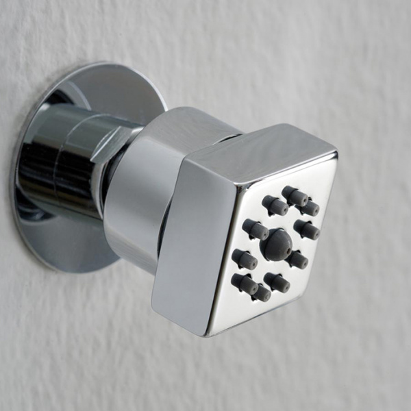 Bossini Cubic Форсунка поворотная, квадратная, цвет хром