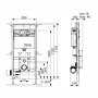 TECElux 200 Застенный модуль для установки подвесного унитаза, h=1120 мм, регулировка по высоте 8 см