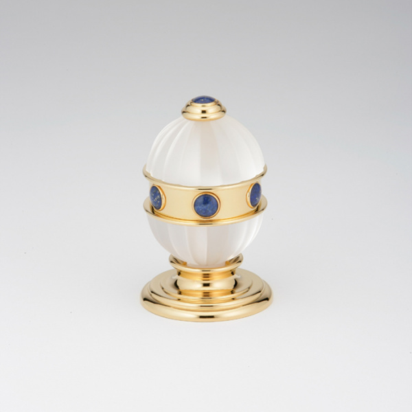 THG Amboise Lapis Lazuli Вентиль смесителя для раковины, вставки лазурит, цвет: полированное золото