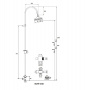 Душевая стойка с ручным и верхним  душем CEZARES ELITE-CAE