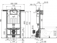 Скрытая система инсталляции для сухой установки, арт.AM102/1000