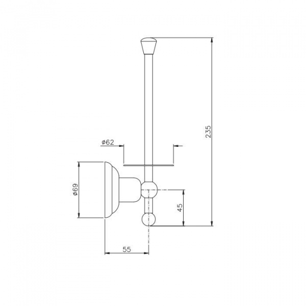 Nicolazzi Onice Держатель для запасного рулона бумаги, подвесной, цвет: хром