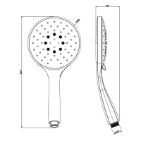 Gessi Ovale Ручной душ, с 3 режимами, цвет: хром