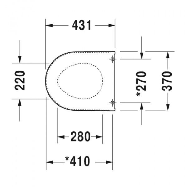 Duravit Darling New Сиденье для унитаза, петли: нерж. сталь с автоматическим закрыванием съемное , Цвет: Белый