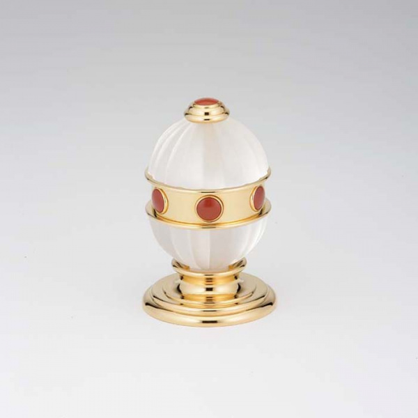 THG Amboise Jaspe rougе Вентиль смесителя для раковины, вставки красная яшма, цвет: полированное золото