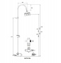 Душевая стойка с ручным и верхним душем CEZARES ELITE-CAI