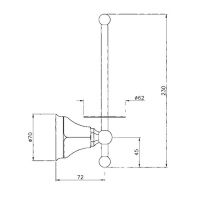 Nicolazzi Teide Держатель для запасного рулона туалетной бумаги, подвесной, цвет: золото