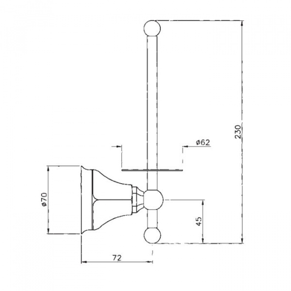 Nicolazzi Teide Держатель для запасного рулона туалетной бумаги, подвесной, цвет: золото
