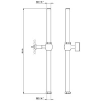 Nicolazzi Doccia Удлинитель для душевой стойки, цвет: золото
