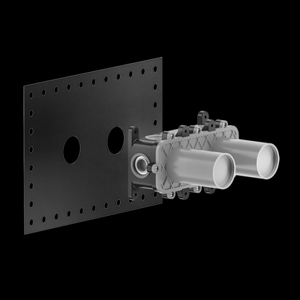 Gessi PARTI INCASSO Встраиваемая часть для термостатического смесителя 3 источника, цвет: steel brushed