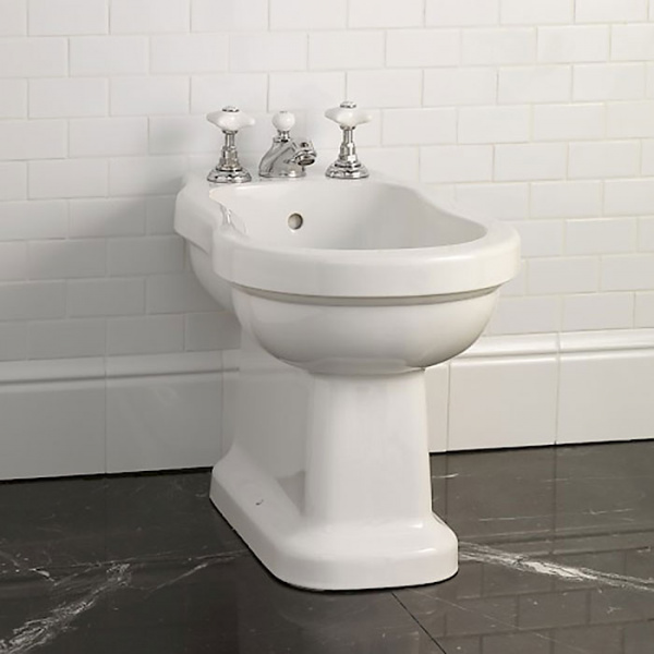 Devon&Devon Blues, Биде напольное 67.5х38.4см, с тремя отверстиями под смеситель, цвет: белый