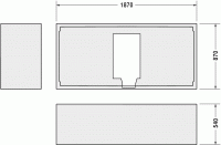 Опора из стиропора для ванны Duravit Happy D.2, 187x87