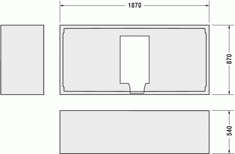Опора из стиропора для ванны Duravit Happy D.2, 187x87