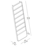 Agape Memory Полотенцесушитель электрический 160х50см., напольная, цвет: черный
