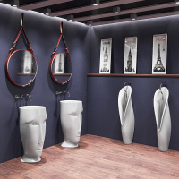 Kerasan Artwork Писсуар напольный  &quotGROOVE&quot, с креплением и сифоном, цвет: белый