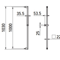 Laufen Kartell Штанга для душа 1100 мм с держателем душа, цвет: хром