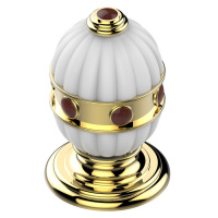 THG Amboise Jaspe rougе Вентиль смесителя для раковины, вставки красная яшма, цвет: полированное золото